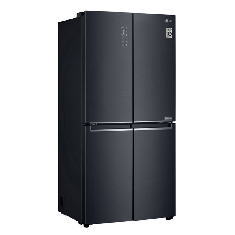 LG F521MC18 530升大容量十字对开四门冰箱主动除菌 超薄机身无霜变频冰箱曼哈顿午夜黑高清大图