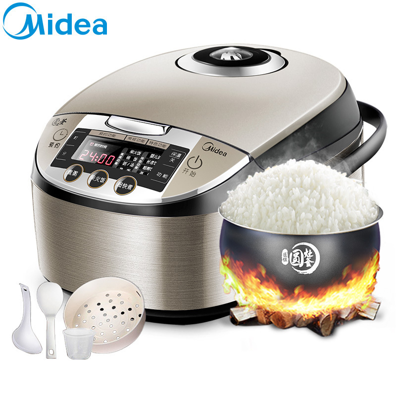 美的 (Midea) h电饭煲 WFS4057 4L/4升家用智能预约多功能电饭锅易清洗柴火饭24小时预约不粘锅