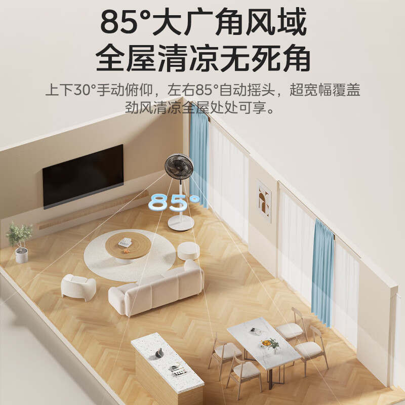 美的(Midea)电风扇SAH35BJD落地扇家用音静强力大风台立两式小型遥控卧室风扇SAH35BJD高清大图