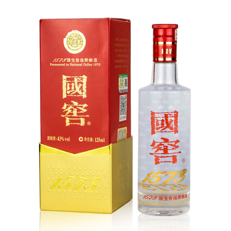 泸州老窖 43度国窖1573小酒125ml 礼盒装
