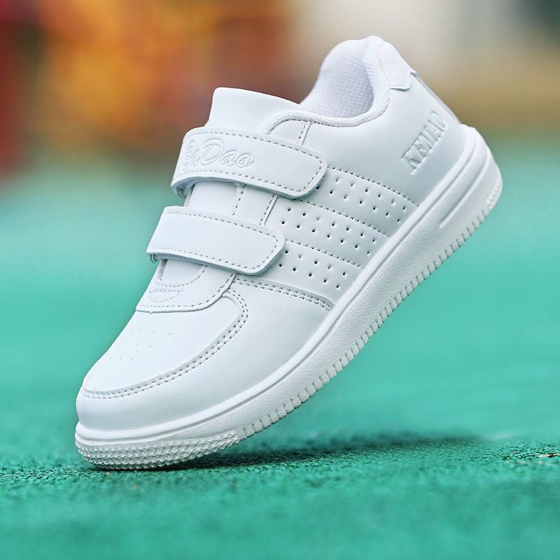 儿童白色运动鞋男童小白鞋春秋女童鞋旅游鞋男孩波鞋小学生白球鞋