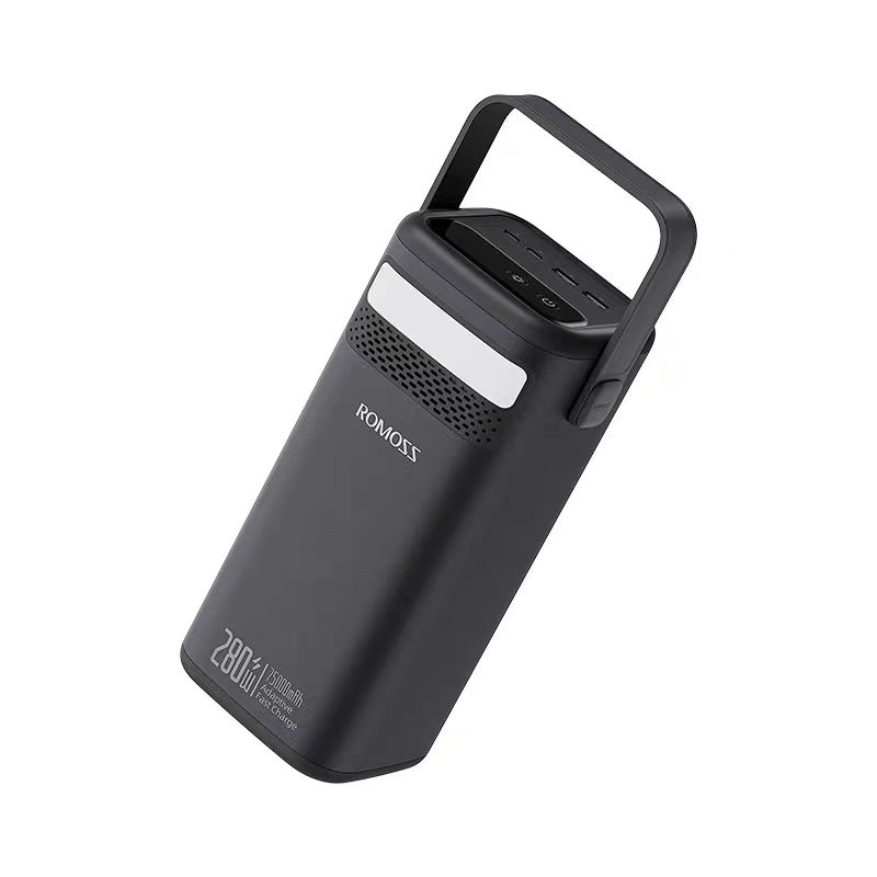 罗马仕户外储能电源200W AC交流输出100W双向快充充电宝75000毫安超大容量适用于直播手机电脑平板