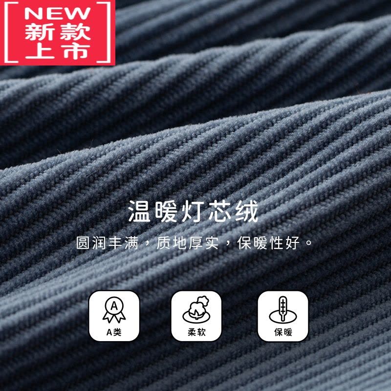 可莉允SOYO男女童加绒裤子秋冬新款儿童灯芯绒加厚保暖休闲裤保暖裤图片