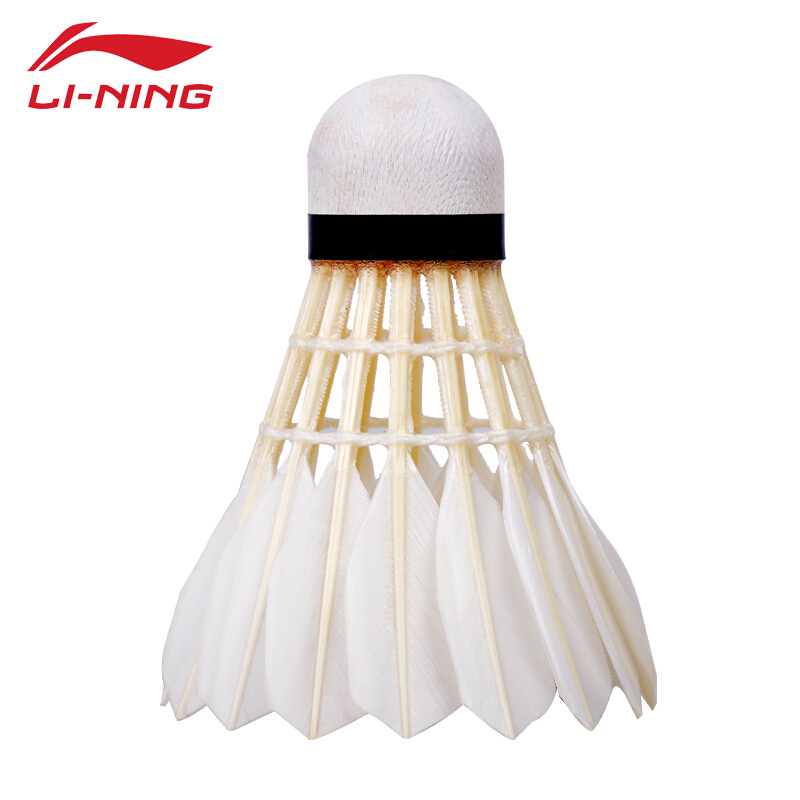 李宁 LI-NING 羽毛球耐打飞行稳定训练比赛用球 A+300[12只装 77速]耐打鹅毛球