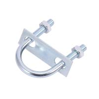 中锦科技 镀锌U型螺栓螺丝带挡板U形管夹管卡 M12*92*138mm 4.8级 套