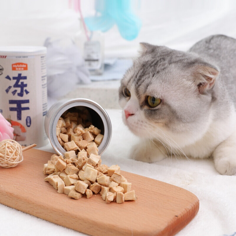麦富迪猫零食 猫咪冻干猫粮冻干肉 小鱼干多春鱼深海鱼鸡胸肉鸭肉冻干磨牙零食 三文鱼55g(亮毛护肤)高清大图