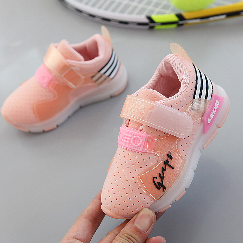 促销童鞋儿童运动鞋宝宝学步鞋男童休闲鞋女童单鞋小童带炫彩led灯春