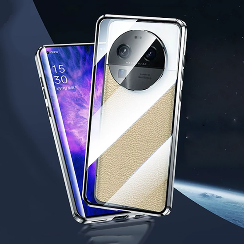 KONEL 防偷窥oppo findX6手机壳全包防摔壳双面保护套壳磁