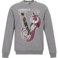 VERSACE JEANS 范思哲 男士棉质圆领长袖卫衣运动衫 B7GSA7FV 30162