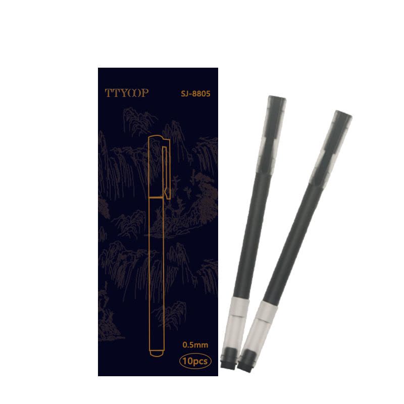 TTYOOP SJ-8805 0.5mm 10支/盒 签字笔中性笔 10.00 支/盒 (计价单位:盒) 黑色图片