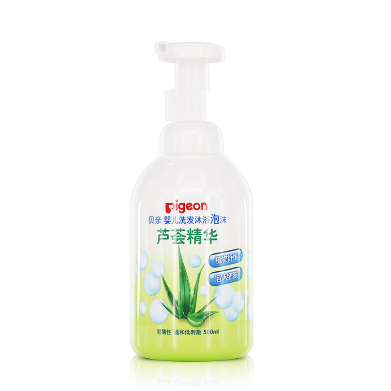 贝亲婴儿洗发沐浴泡沫(芦荟精华)500ml-ia230 洗发沐浴露高清大图