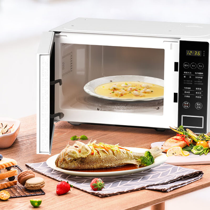 美的(Midea) 快捷微波炉智能蒸煮菜单20升转盘加热 PM2003高清大图