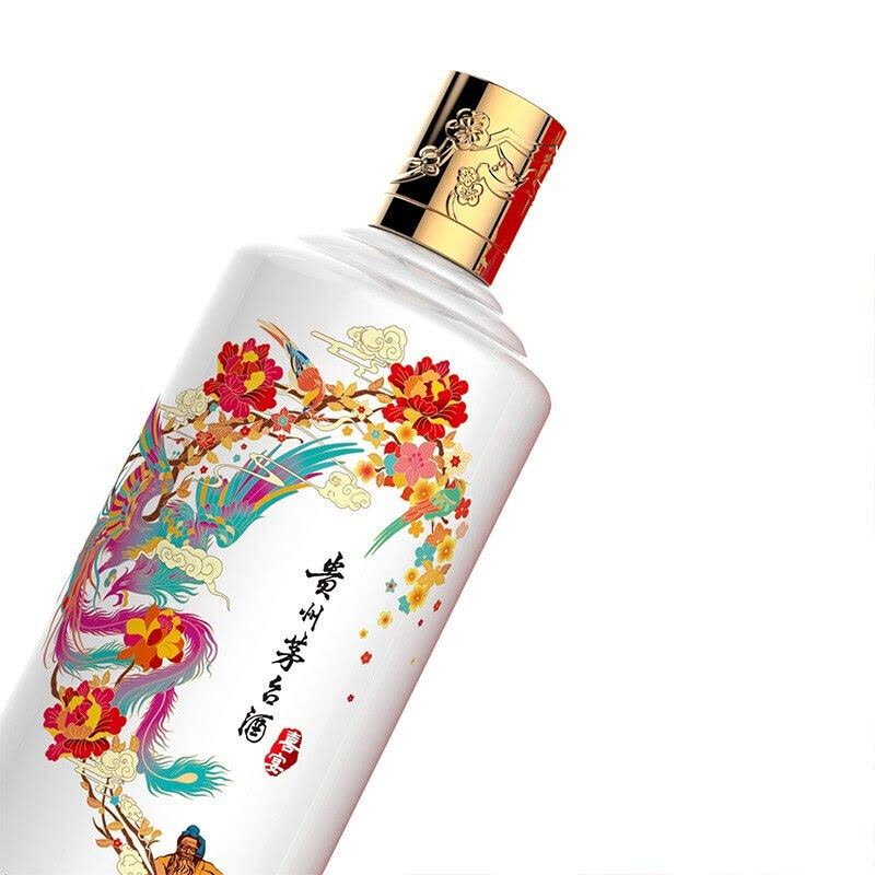 [酒别重逢]贵州茅台酒 喜宴白43度500ml酱香型白酒 单瓶装图片