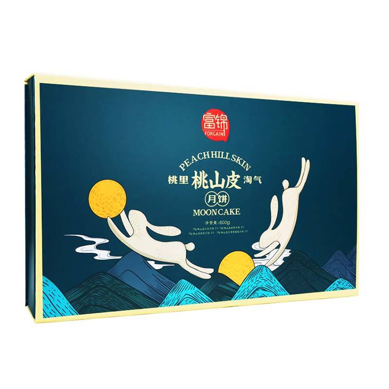 富锦桃里淘气桃山皮月饼600g