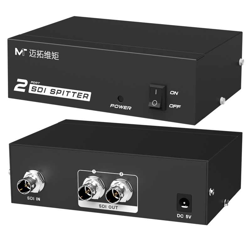 迈拓维矩MT-SD102 sdi分配器1进2出高清一分二视频分支器中继器1080p