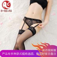 新蕾丝内裤带情趣丝袜女薄款内衣套装日系黑丝长筒袜子