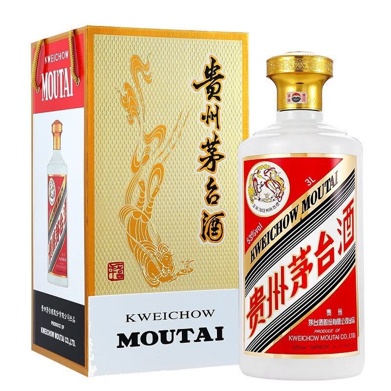贵州茅台酒53度飞天3L(六斤) 酱香型白酒单瓶装【价格图片品牌报价