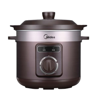 美的（Midea）MD-TGH40D 电炖锅电炖盅 陶瓷煲汤锅家用全自动煮粥煲汤褐...