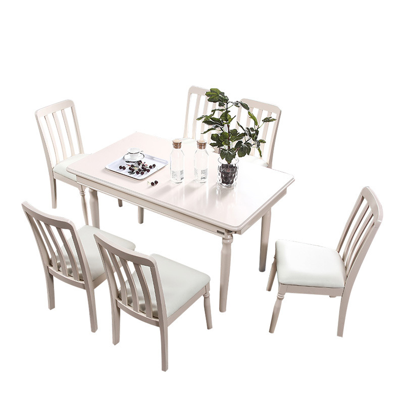 左右现代美式餐厅实木餐桌餐椅合家具 DJW8001E+Y