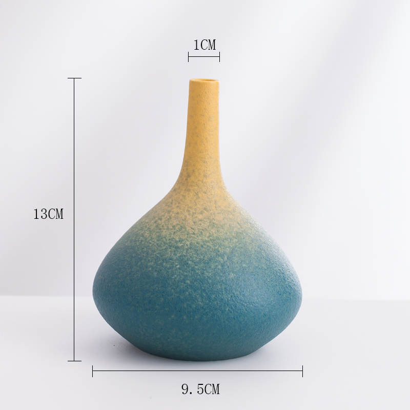 景德镇创意陶瓷小花瓶摆件客厅插花满天星干花电视柜艺术水养装饰