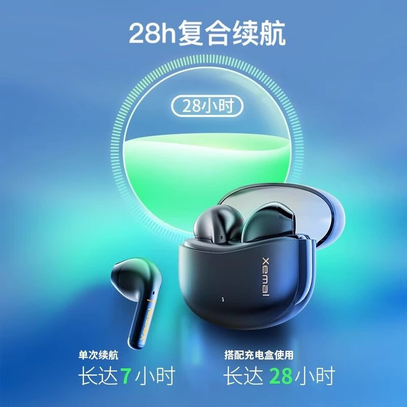 EDIFIER/漫步者 XS1 真无线蓝牙耳机半入耳式迷你久戴不痛男女士2023新款 烟灰粉色高清大图