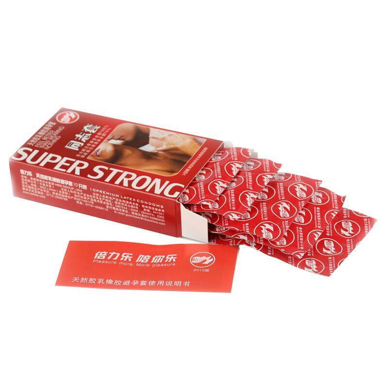 倍力乐避孕套同志套10只装男用超薄光面润滑标准款加厚耐磨大油量双保险后庭GAY同性安全套成人情趣性用品高清大图
