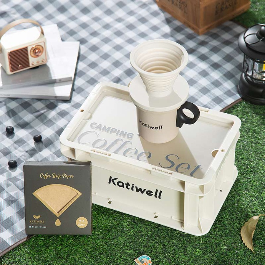 KATIWELL 户外露营系列珐琅搪瓷杯咖啡杯 露营套装