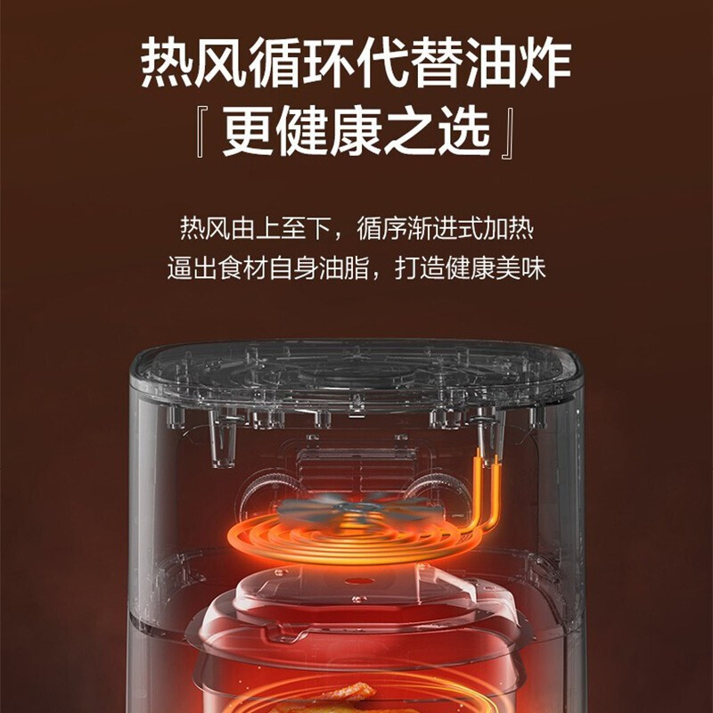 美的(Midea)商场同款空气炸锅 家用多功能 无油煎炸锅 薯条机 6.5升大容量 空气炸锅 MF-EKZ6503