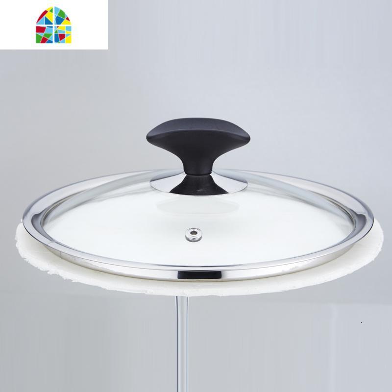 锅盖家用钢化玻璃盖16-32cm奶锅汤锅蒸锅炒锅通用锅盖子可视耐热 FENGHOU 16T型钢(锅内径不小于16cm)