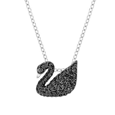 SWAROVSKI 施华洛世奇 小号黑天鹅人造水晶质感女士吊坠项链5347330