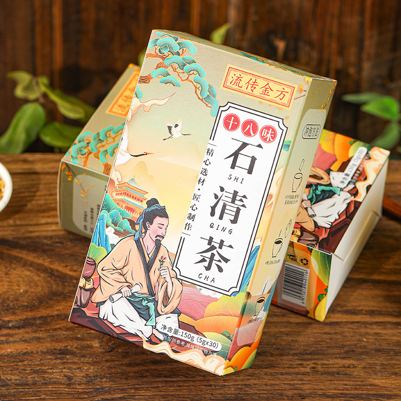 流传金方十八味石清茶人参杜仲雄花独立小包清醇自然袋泡茶养生茶高清大图