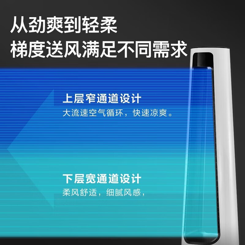 美的(Midea) HEPA净化智能无叶风扇 智能温感空气净化扇落地扇轻音塔扇遥控定时 AMS150-C