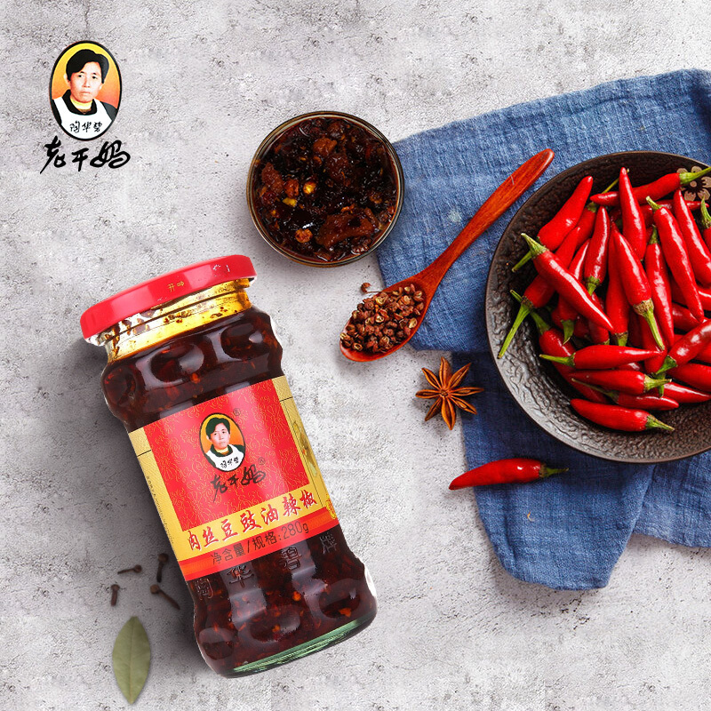 老干妈 肉丝豆鼓油辣椒 280g/瓶