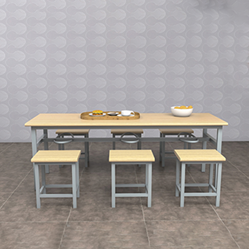 缑氏冷轧钢六人餐桌学生食堂公司职员户外桌椅组合1600*600*750高清大图