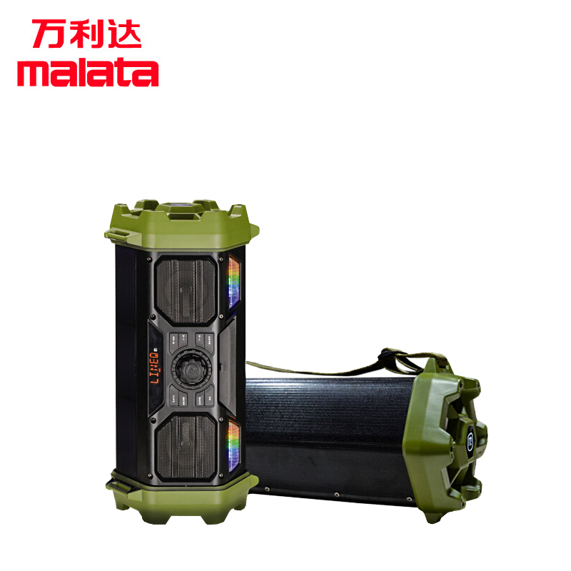 万利达(MALATA) X6 音响 音箱 户外音响 6英寸低音炮无线蓝牙音响 手提便携式音响 带无线麦克(军绿色)