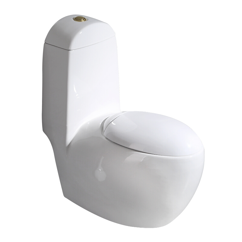 鸡蛋型马桶家用陶瓷卫生间坐便器抽水普通座便器圆形个性创意波迷娜BOMINA高清大图