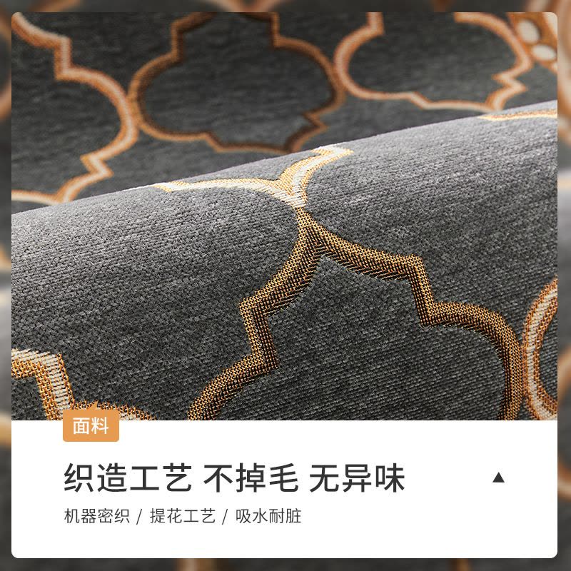 幸福派 多尼尔厨房地垫轻奢中式吸水吸油地毯厨垫满铺防水耐脏厨房脚垫子定制图片