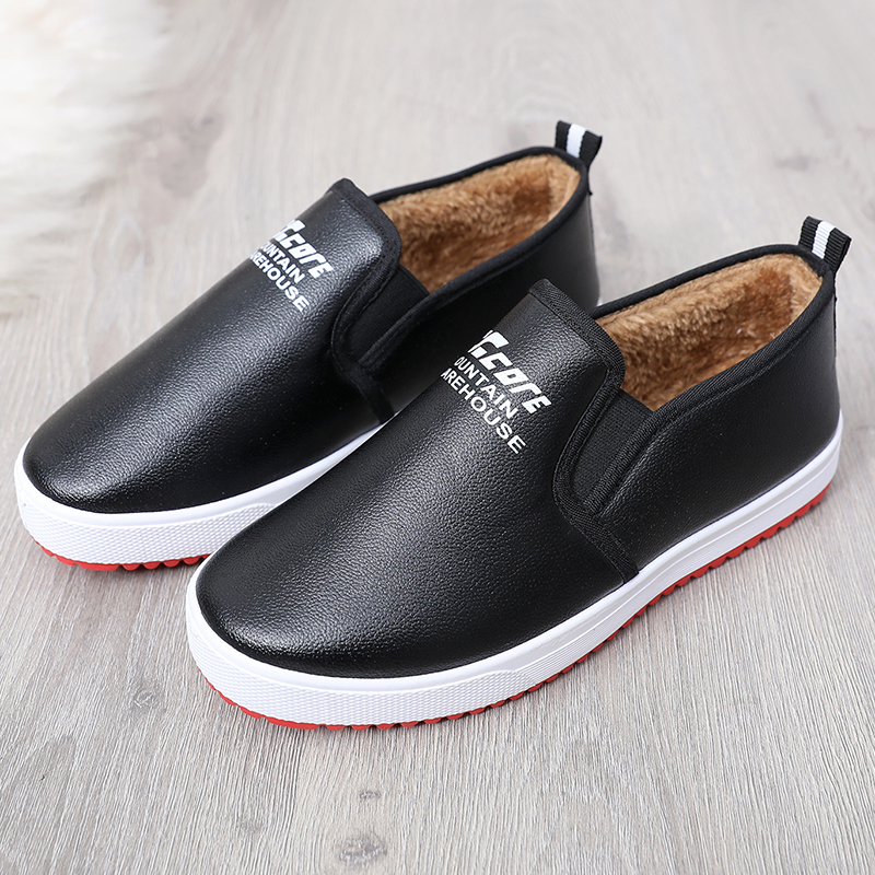 枫述冬季老北京布鞋女鞋加绒保暖平底学生百搭一脚蹬懒人鞋