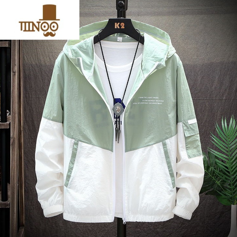 YANXU夏季防晒衣男超薄款冰丝防晒服男装皮肤衣透气男士外套潮高清大图