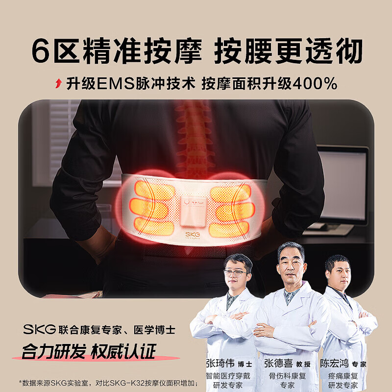 SKG腰部按摩器 揉腹束腰塑形 燃脂瘦肚子姨妈神器G3高清大图