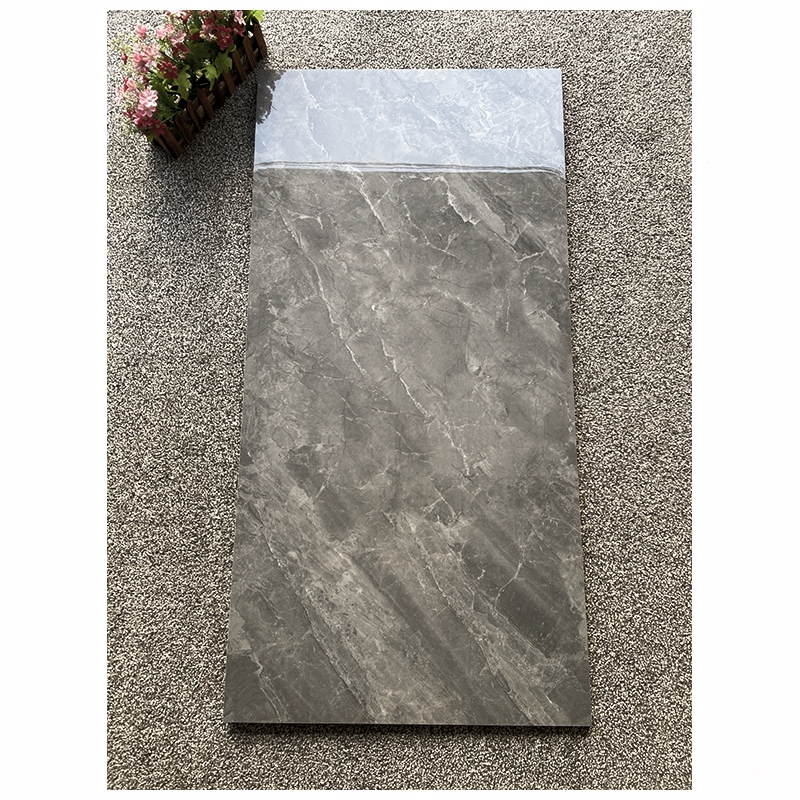 古达灰色客厅简约地砖600x1200通体大理石瓷砖地板砖背景墙大板