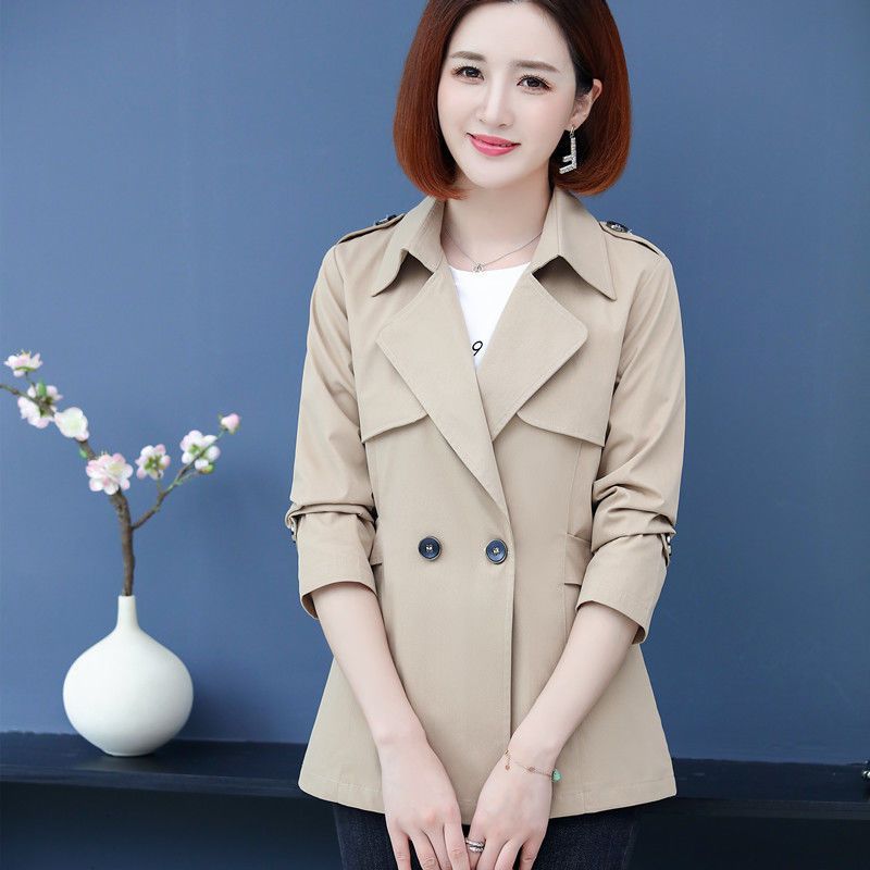 春秋气质短款外套风衣女洋气时尚上衣女视频