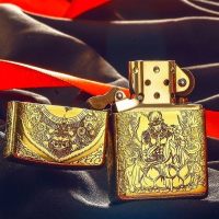 zippo正版原装正品礼物 煤油打火机 雕刻 貔貅 斗战胜佛 祥云腾龙 清明上河图 富贵吉祥 仿古银/深雕金色铜