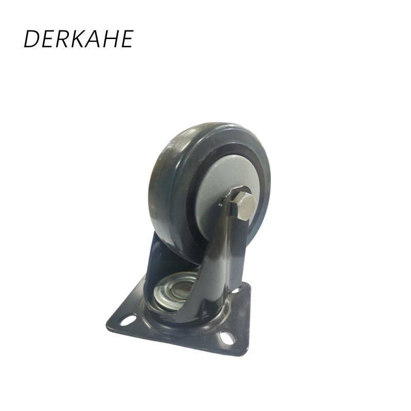 DERKAHE 中型手推车聚氨酯轮 φ100×32(4寸) 万向款 个高清大图