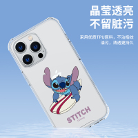 优加迪士尼苹果13手机壳史迪奇iPhone12/13promax保护套透明卡通可爱维尼熊不发黄跳跳虎防摔软壳