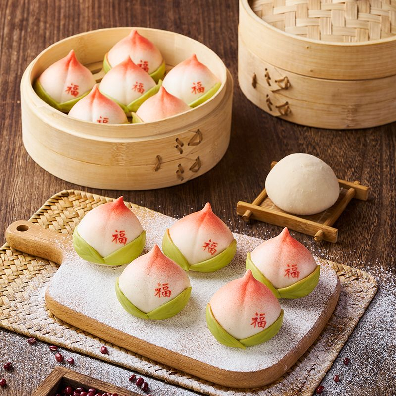 千味央厨寿桃包福寿满堂半成品甜蜜豆沙福气满满360g*4袋高清大图