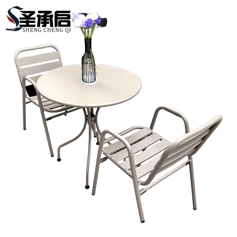 圣承启 外摆餐桌 一桌两椅 套高清大图