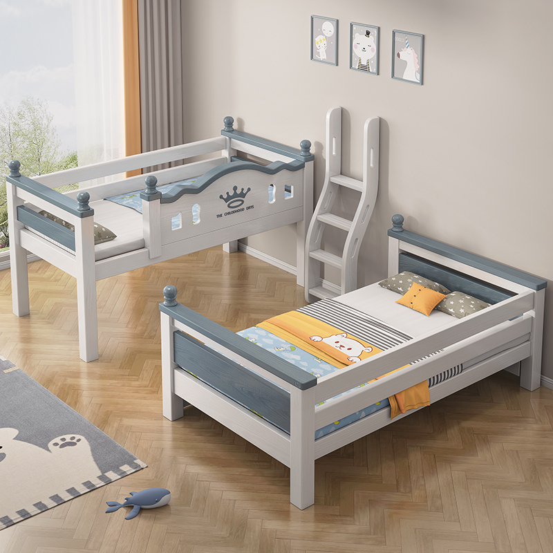 兰秀家居 简约儿童上下床多功能高低床实木子母床男孩女孩上下铺双层