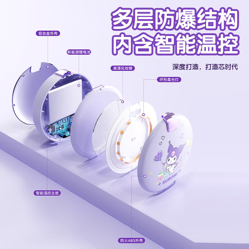 万吾(MONSTERAIR)三丽鸥联名款充电暖手宝宝三合一M9库洛米-数显版高清大图