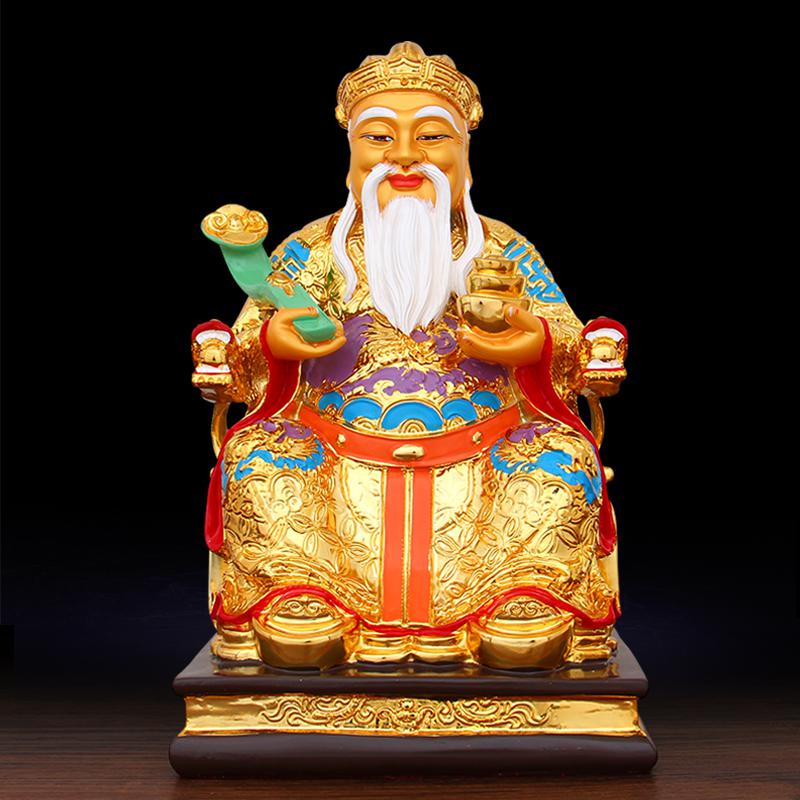 美帮汇土地公土地婆供奉神像彩绘佛像 福德正君地主爷家用摆件高清大图